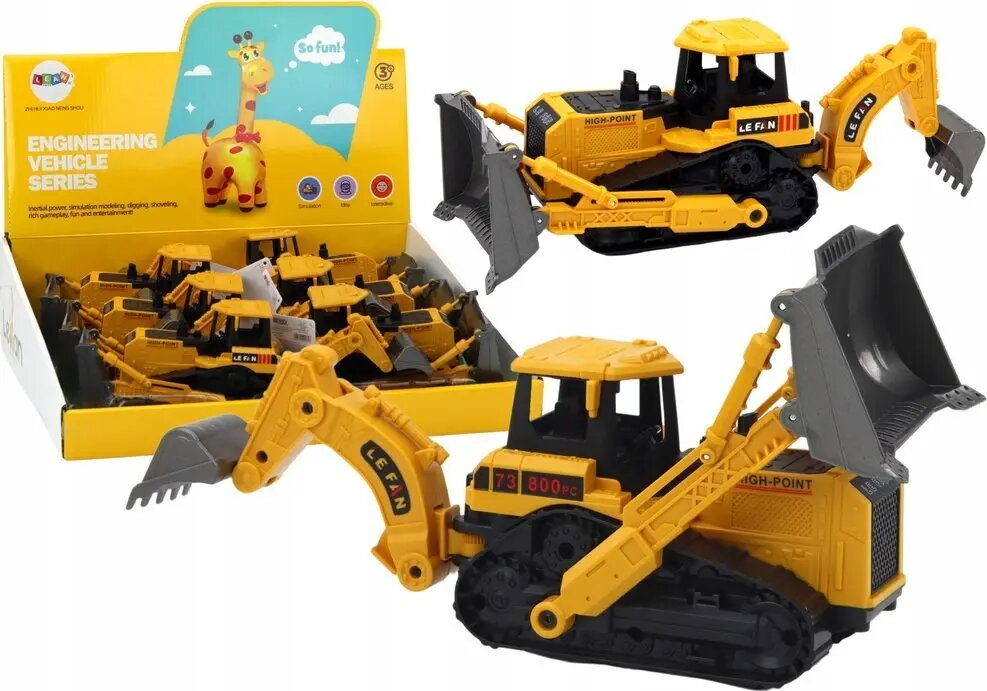 Būvniecības ekskavators rotaļlieta LEANToys modelis 17632