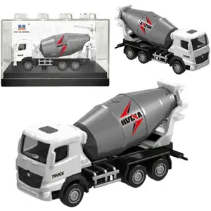 Betona maisītājs rotaļlieta HUINA mērogā 1:80 metāla kolekcijas modelis — balts