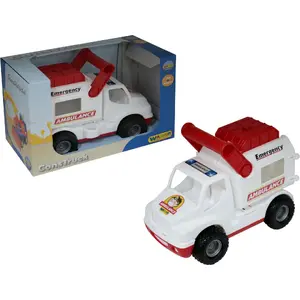 Wader Ambulans ConsTruck 41913 — игрушечный автомобиль-скорая помощь Wader, пластиковый игровой набор для сюжетно-ролевых игр