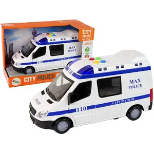Policijas auto rotaļlieta LEANToys 15490 — plastmasas spēļu transportlīdzeklis 3+ gadi, daudzkrāsains