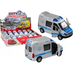Die-cast police car LEANToys 1:32 scale with opening doors, lights and sounds