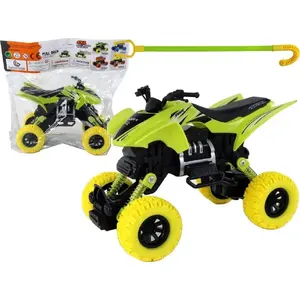 Ride-on Push Quad LEANToys XC with rubber wheels, green