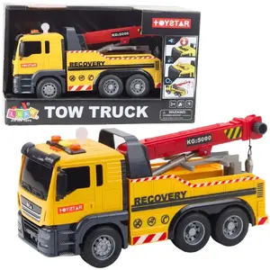 Interaktīvs kravas auto ar regulējamu pacelšanas krānu, gaismām un skaņu — LEANToys 21452