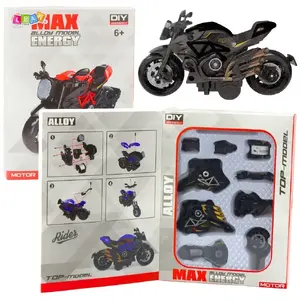 Metal Turnable Motorcycle 1:14 scale LEANToys - metal construction, movable wheels