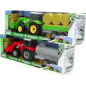 Toy Tractor Bulldozer Teama Traktor spychacz 1:32 ver.2 red — scale 1:32, model ver.2
