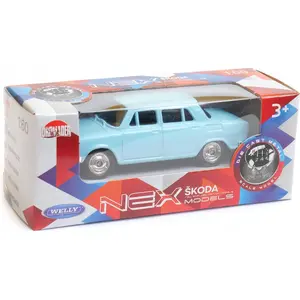 Die-cast car Welly Auto model 1:60 Škoda in box — 1:60 scale, assorted colors, single piece