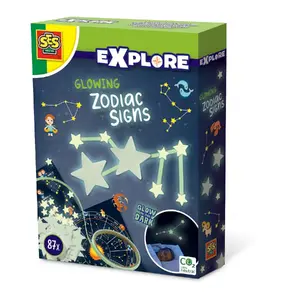 Glowing Zodiac Signs Craft Kit SES Explore — Astronomy Theme, Age 5+, White