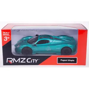 Daffi RMZ 5 Pagani Utopia zaļa rotaļu automašīna RMZ-5, mehāniska kolekcionējama miniatura