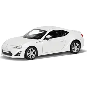 Mehāniska rotaļu mašīna Daffi Toyota 86 balta, ar atsitiena darbības mehānismu