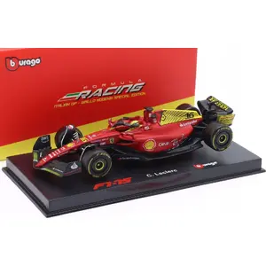 Metāla modeļa auto Bburago Ferrari F1-75 Itālijas GP 2022 Nr.16 mērogs 1:43