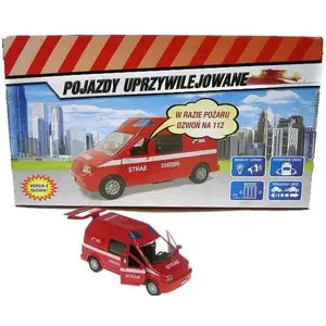 Hipo HKG077 ugunsdzēsēju furgons ar gaismām un skaņu — mehāniskā bērnu rotaļlieta