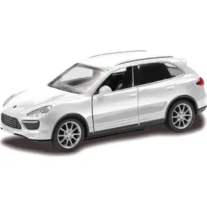 Daffi rotaļu Porsche Cayenne balts — metāla modeļa automašīna, mērogs nav norādīts