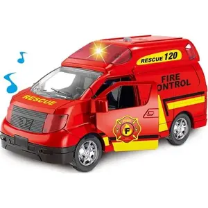 Mechanical toy Artyk city fire truck model 449913, wind-up mechanism