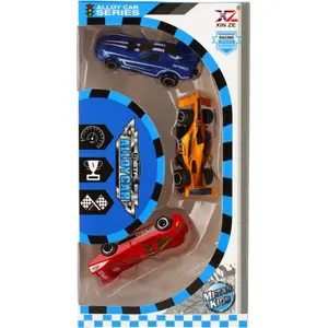Механическая игрушка Mega Creative AUTO WYSCIG MET набор 3 шт 12x23x4 см, металлические гоночные машинки