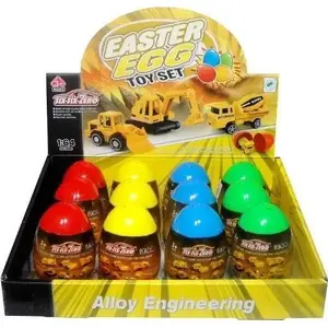 Mechanical construction toy Swede Auto w jajku budowlane MIX (egg-shaped mechanical vehicle toy)