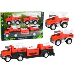 Toy fire truck set Merkpol Zestaw aut strażackich – children’s play vehicles, multiple pieces