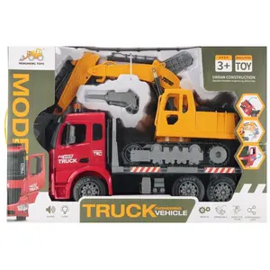 Игрушечный экскаватор-погрузчик Mega Creative AUTO CIEZAR KOPARKA B/O 48x34x18 MC WB 12 — на батарейках, 48×34×18 см