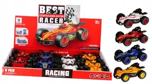 Механическая игрушечная гоночная машина mega creative AUTO WYSCIG P/B 14CM MIX4 MC DISP 8/96/192, 14 см