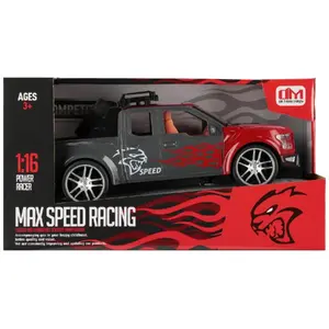 Механическая игрушечная гоночная машина Mega Creative AUTO WYSCIG P/B 32x15x14 см, колесная база 18/36 см, модель 91-6