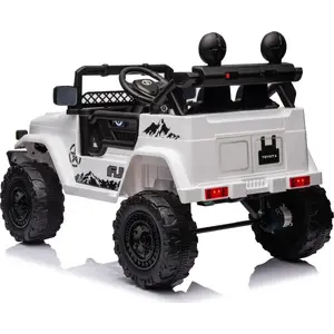 Children's ride-on Toyota FJ Cruiser White with remote control, 4x4 drive, audio, LED lights, EVA wheels, slow-start