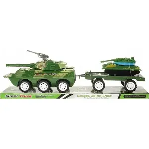 Игрушка TEKA военный автомобиль с прицепом и танком — модель 590754, пластик механический
