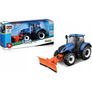 Механическая игрушка TEKA New Holland T7.315 HD с плугом BBURAGO, модель 561763