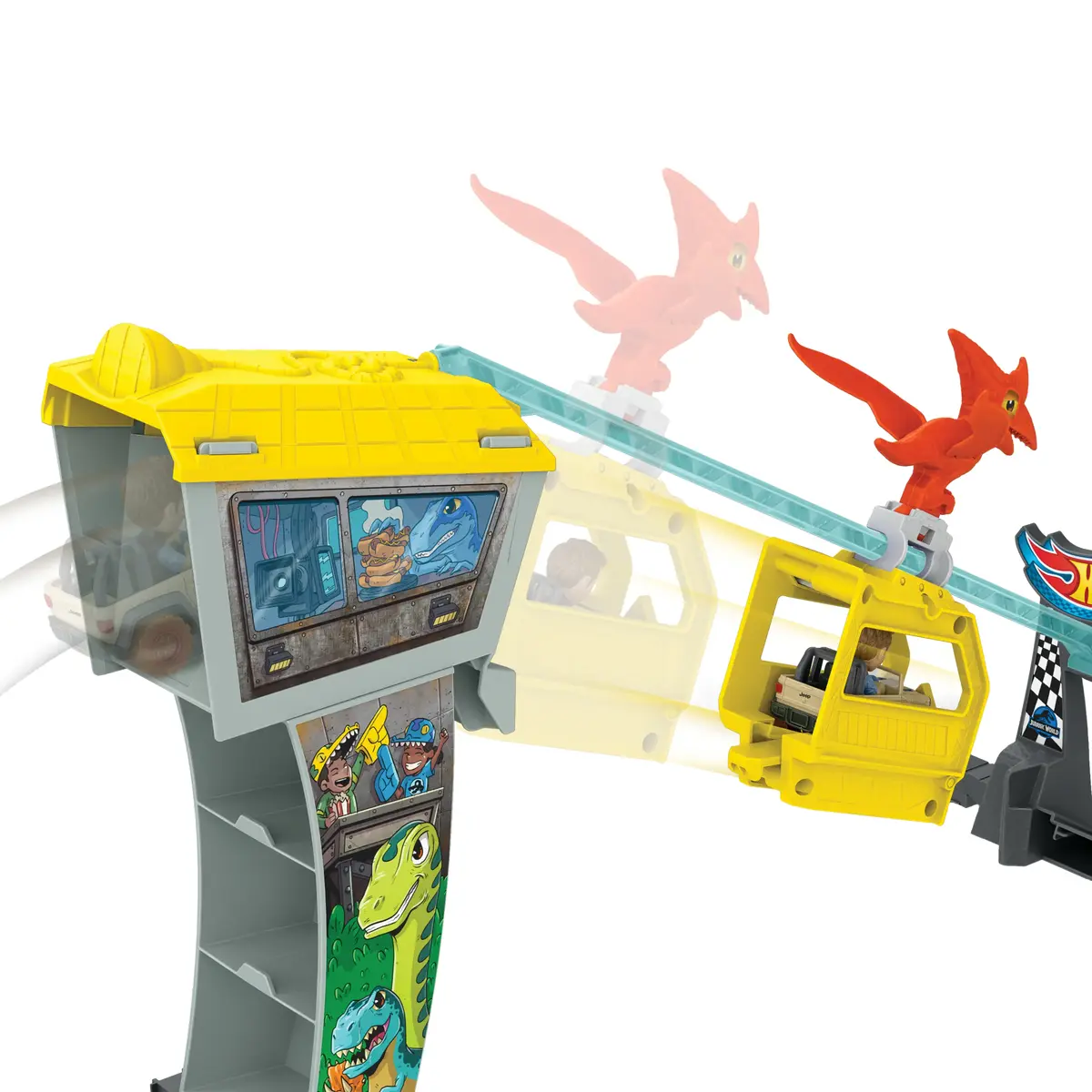 MATTEL Hot Wheels RacerVerse Jurassic World Blue’s Raptor Rush Photo 5