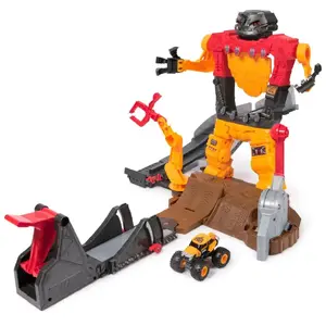 Игровой набор Monster Jam Smash & Bash Smashbot 1:64 масштаб — металлические машины и арена