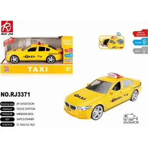 Mechanical toy car HP model RJ3371 — taxi themed pull-back vehicle