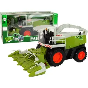 Механическая игрушка LEANToys Zielony Kombajn Ruchome Części Duży MC 7166 — подвижные детали, зелёный