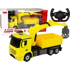 Mercedes toy truck with grabber Rastar Yellow model 15277 - scale unspecified