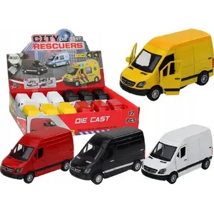 Toy Delivery Van LEANToys model 17865 1:32 scale with lights and sounds, red/black/yellow/white