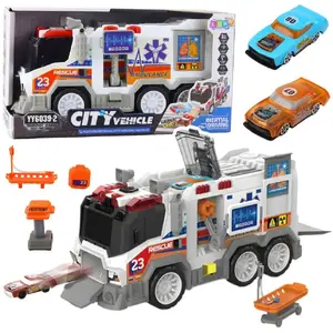 Игрушечная скорая помощь LEANToys модель 27886 с подсветкой и звуком, обучающая медицинская машина