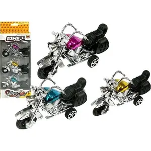 Mechanical toy motorcycles set 3 pcs, LEANToys model 5428
