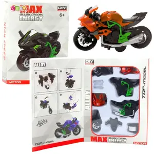 Metal Turnable Motorcycle 1:14 scale LEANToys – die-cast model, movable parts, collector's toy