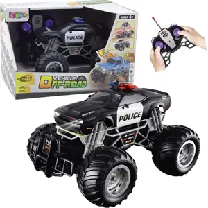 Remote Control Police Off‑Road Car LEANToys 1:16 scale with lights and smoke effect