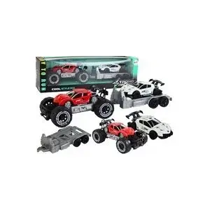 LEANToys toy off-road truck and red sports car set, model 17490