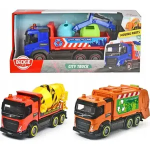 Toy vehicle set Dickie City Volvo 23 cm — 3 variants, die-cast city vehicle models
