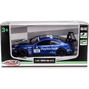 Daffi MSZ 1:44 BMW M6 GT3 metāla modeļa automobilis, mērogs 1:44, zils