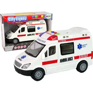 Игрушечная машина «скорая помощь» LEANToys с подсветкой и звуком, фрикционный привод, модель 14815