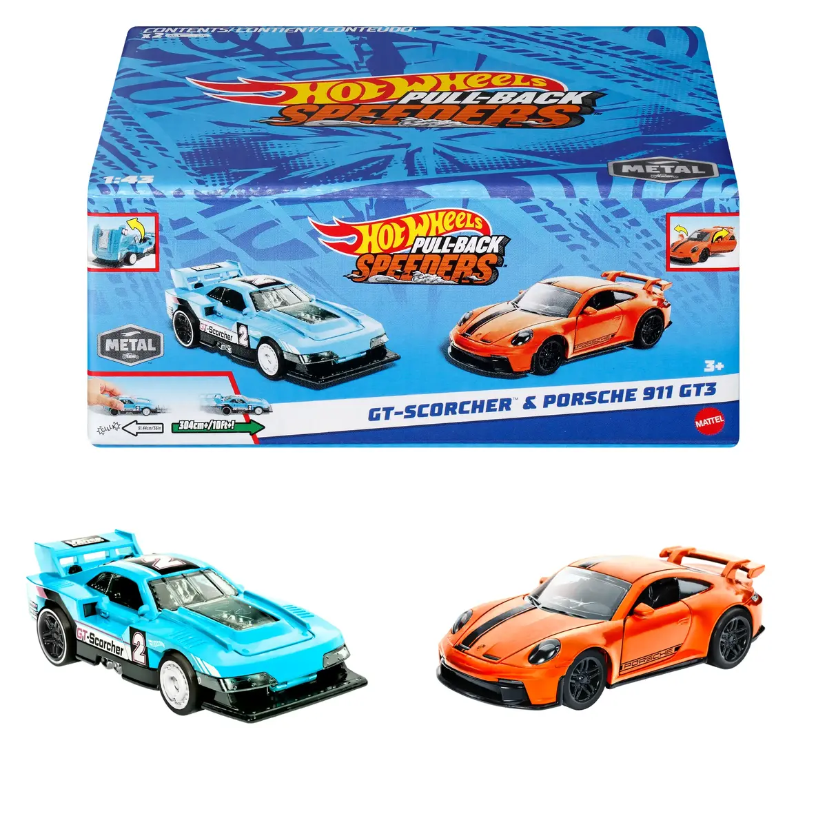 Hot Wheels Pull-Back Speeders HPR91 — 1:43 набор из 2 Photo 2