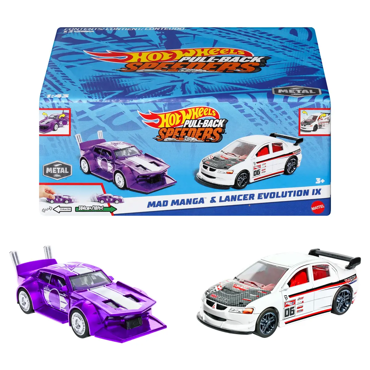 Hot Wheels Pull-Back Speeders HPR91 — 1:43 набор из 2 Photo 3