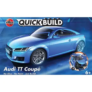 Scale model kit Airfix QUICKBUILD Audi TT Coupe – ready-fit blue plastic car model
