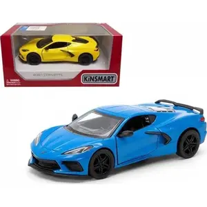 Daffi Corvette modeļa automašīna 1:36 mērogā, metāla, miksētas krāsas, Kinsmart 521118