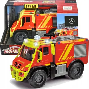 Rotaļu ugunsdzēsēju kravas auto SIMBA Majorette Unimog 14 cm — metāla modeļa 371-2003