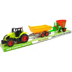 Norimpex tractor toy set with two trailers model 551269