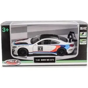 Механическая игрушечная машина Daffi MSZ 1:44 BMW M6 GT3, масштаб 1:44, белая