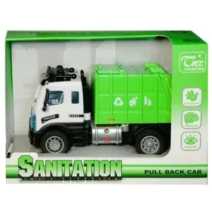 Mechanical toy garbage truck Swede Śmieciarka z napędem – wind-up mechanical play vehicle
