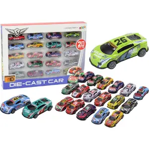 Набор машинок LEANToys 20 шт — металлические спортивные гоночные авто масштаб 1:64