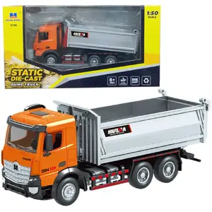 HUINA metal dump truck 1:50 scale orange model 22775